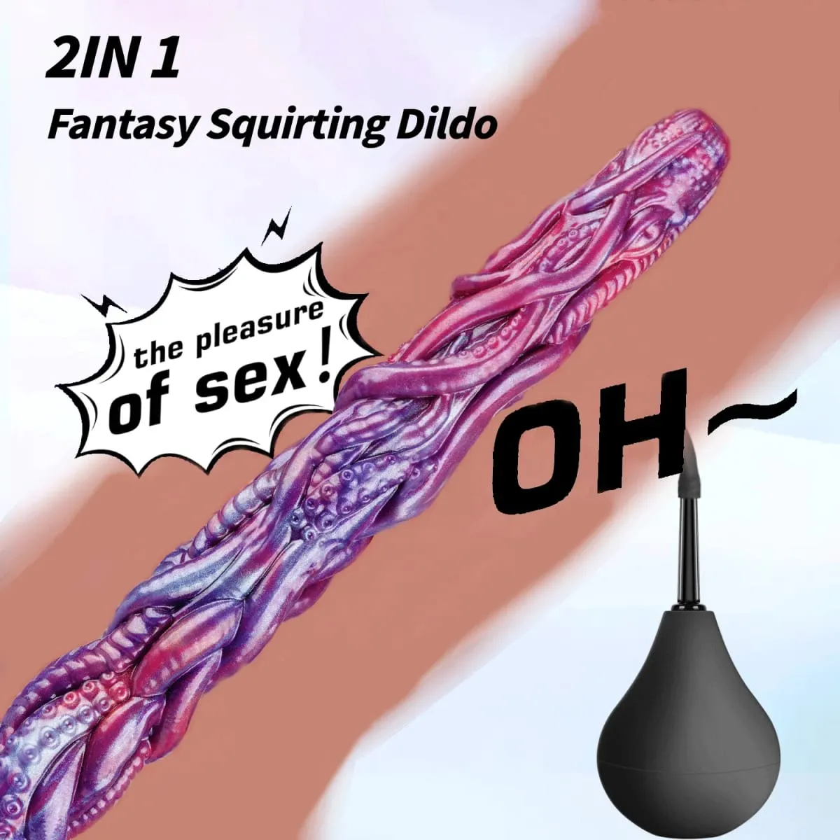 Octopus Tentacles Ejaculation Dildo Extra-Long Monster Dick Anal Plug Squirting Penis Buttplug Adult Sex Toys For Men Women BDSM