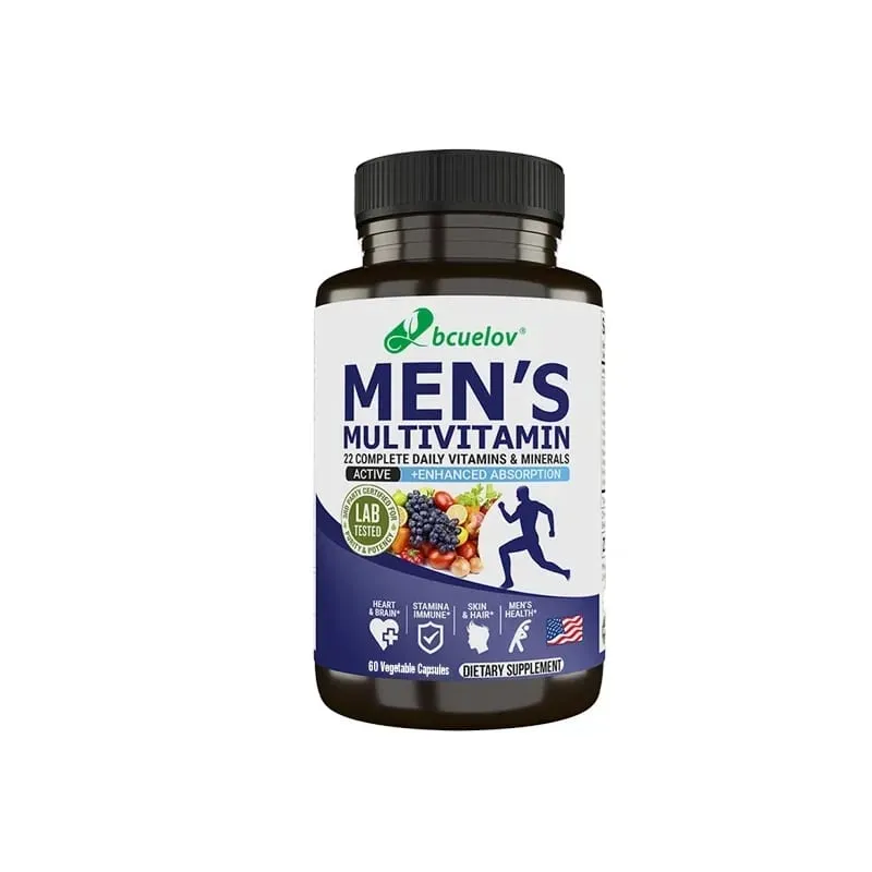 Men’s Multivitamin & Mineral Capsules High Absorption Antioxidant Supplement for Energy Immune Bone Skin & Overall Wellness