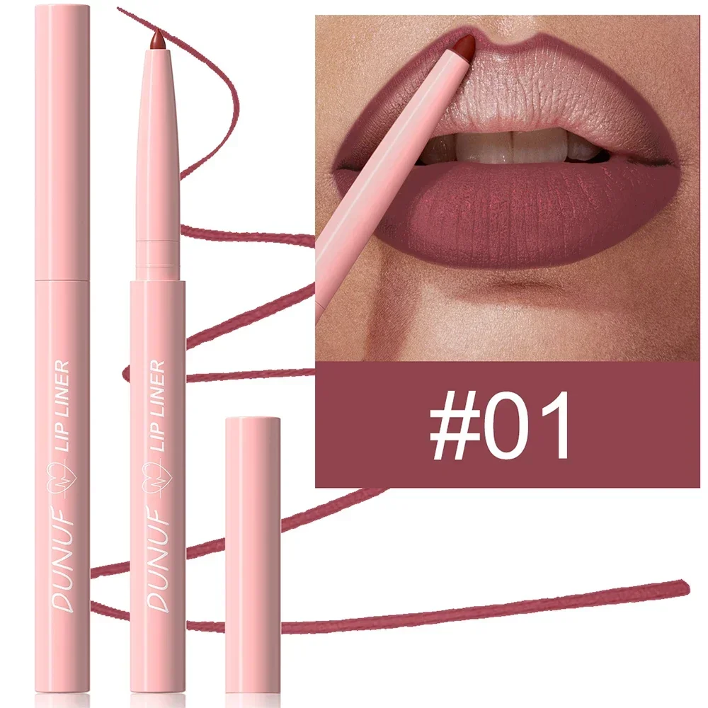 12 Farve Vandtæt Lip Liner Blyant Mørkerød Brun Læbestift Blyant Lip Outline Nøgen mat læbestift Crayon Contouring Tint Makeup