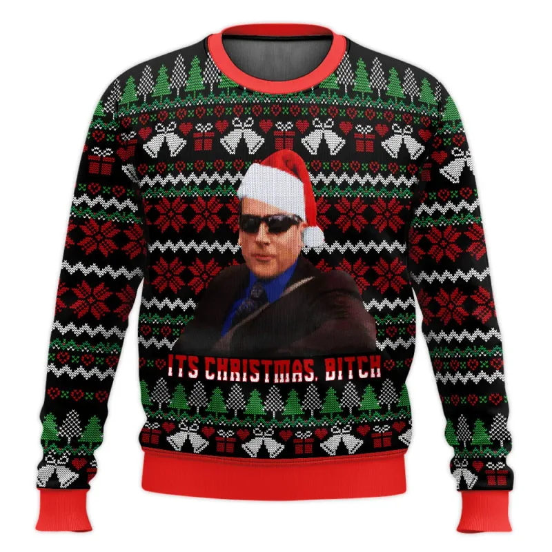 False The Office Ugly Merry Christmas Sweater 2025 New Fashion Men Oversized Hoodie Pullover Tops Winter Women Sweatshirt
