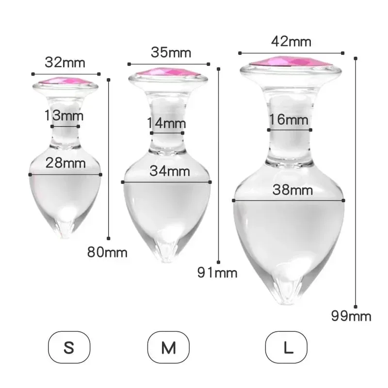 Polished Glass Butt Plug Anal Beads Prostate Massager Adult Erotic Sex Toys for Men Women Gay Lover Games