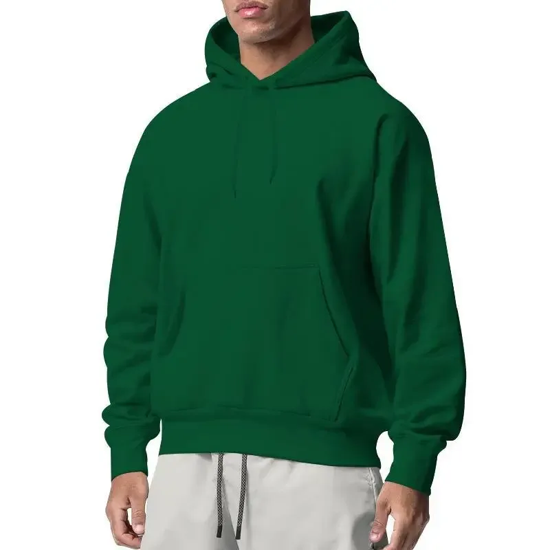 2026 New Men's Fashion Harajuku Hooded Sweatshirts Casual All-match Pullovers Male Streetwear Autumn Winter Fleece Warm Hoodies