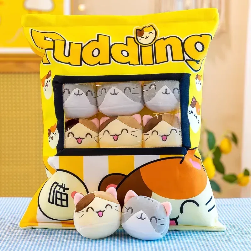 Cute Cartoon Snack Bag Plush Pillow Stuffed Doll Throw Cushion Trendy Internet Famous Snack Bag Plush Toy Soft Office Home De