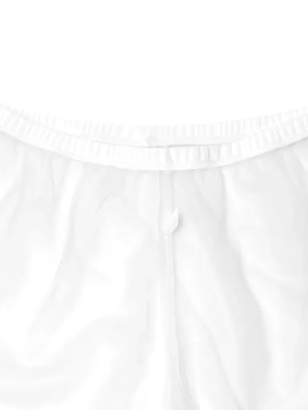Sous-vêtements Sexy en maille transparente pour hommes, 1 pièce, doux, Transparent, pour la maison, coupe ample, pantalon de boxe, short de sommeil, vêtements de nuit, pyjama