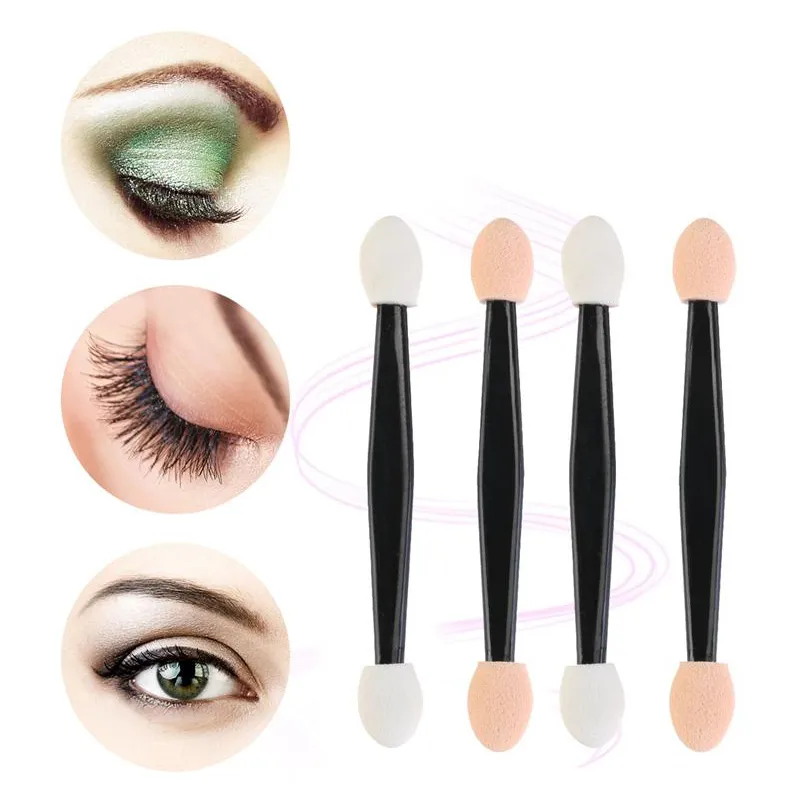 50/100PCS Eyeshadow Brush Dual Sided Sponge Nylon Sets Make up Eye Shadow Brushes For Cosmetic Applicator Makeup Tools Hot