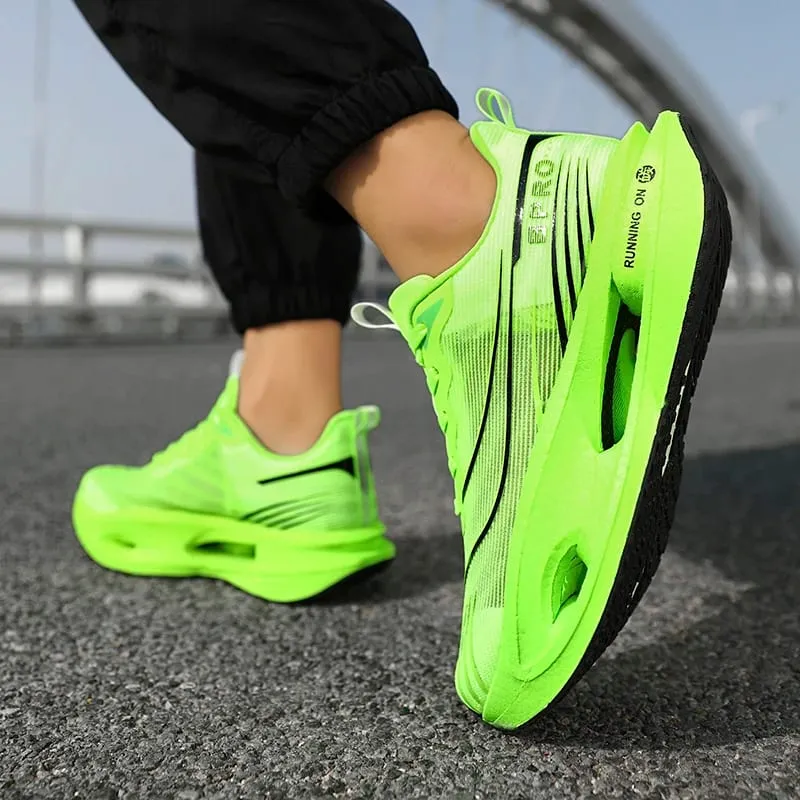 2026 Men Sports Running Shoes Marathon Breathable Light Comfortable Women Athletic Sneakers Carbon Board Trend Athletic Sneakers