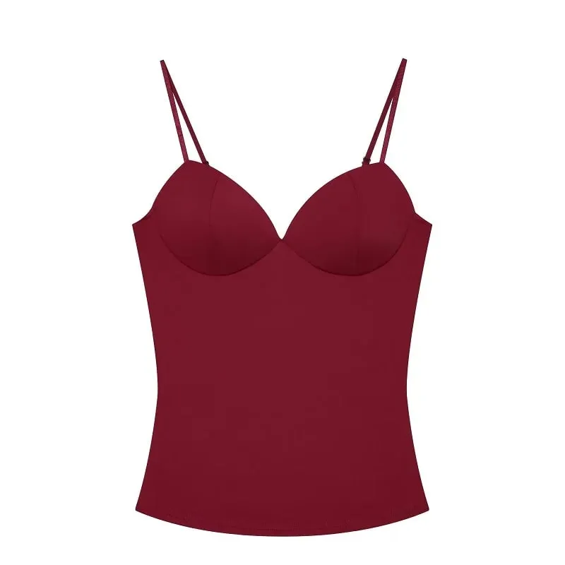 Sexy Corset Top Women Backless Bra Crop Top Woman Tanks & Camis Slip Tops for Women Sleeveless Bustier Tops Women Camisole