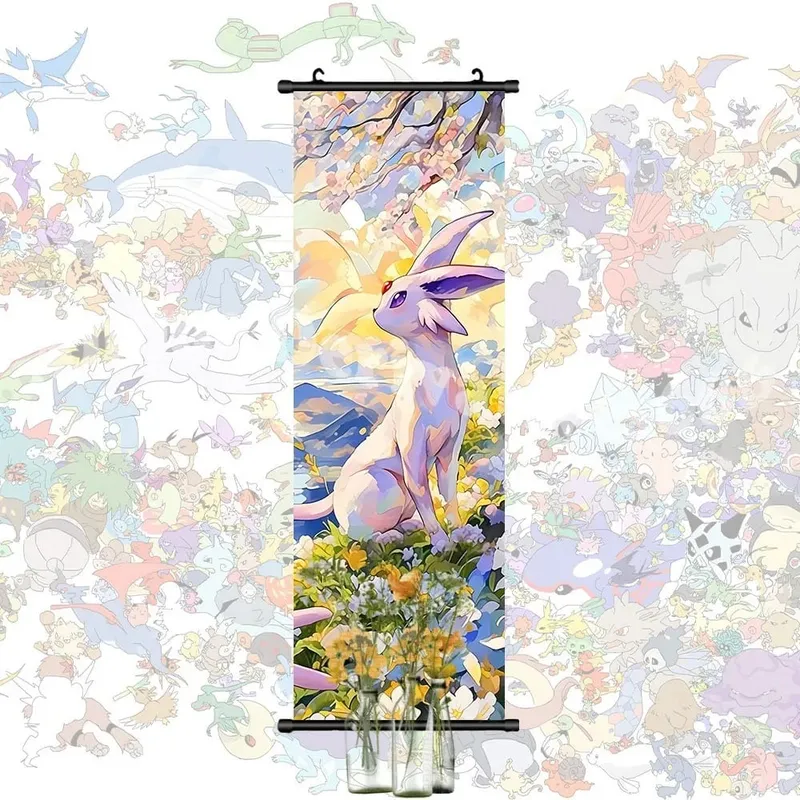 Έντυπη αφίσα Anime Έργα τέχνης τοίχου Gengar Εικόνες Charizard Ζωγραφική Καμβάς Pikachu Κρεμαστά ειλητάρια Διακόσμηση δωματίου στο σπίτι