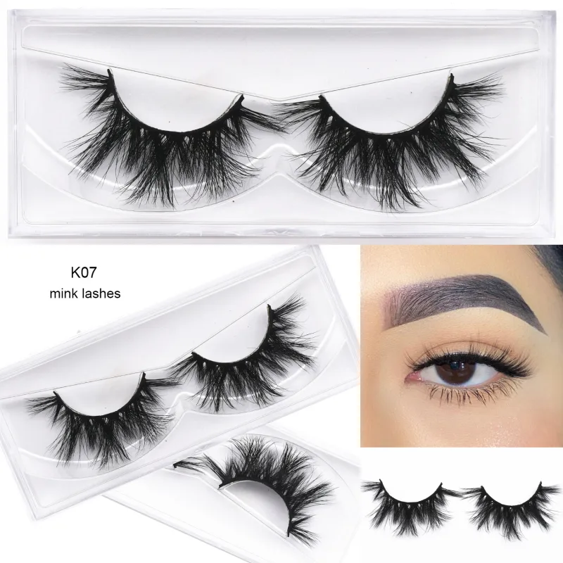 D20 Real Mink Lashes Eyelashes Extension Natural Long Winged Volume Eye Lashes Handmade Mink Fake Eyelash Makeup Lash