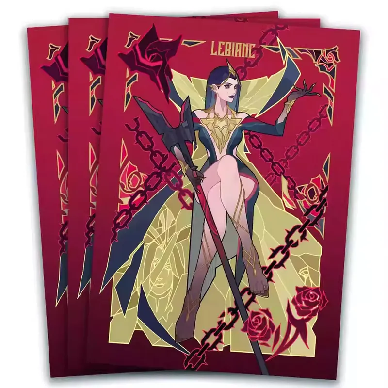 Anime Card Sleeves Ari Jnx LUXX Relia Fioora Emperor Sands Card Protectors Shield Outer Cover DTCG/OPCG/PTCG 66x92mm