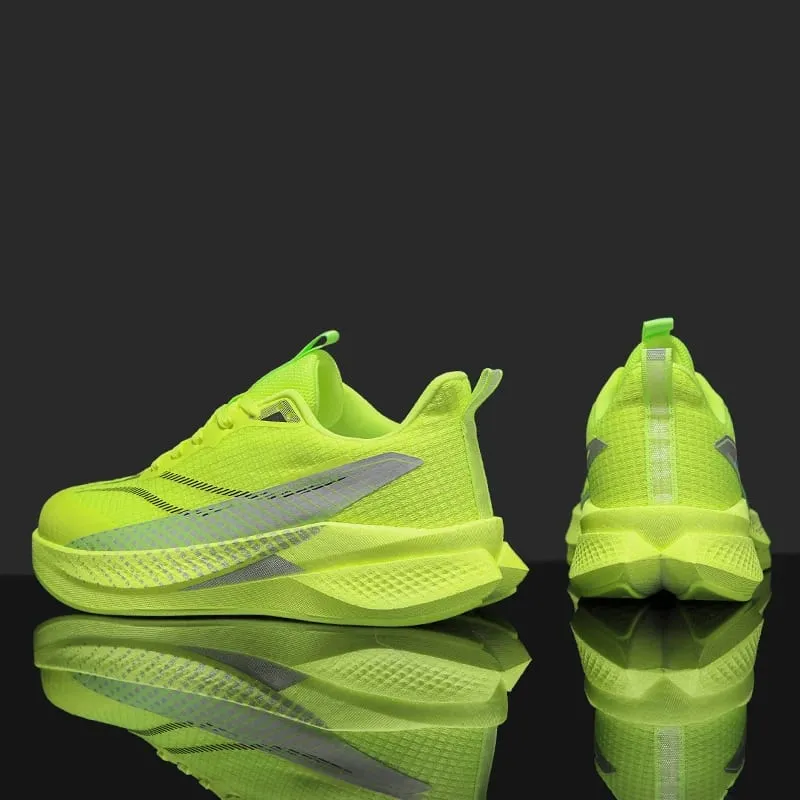 Men Carbon Plate Running Shoes Breathable Women Athletic Tennis Sneakers Cushion Sport Trainers Outdoor Marathon Jogging Shoes