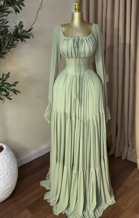 CM.YAYA 2026 Fall Winter Women Long Sleeve Slash Neck Long Maxi Dress Slim Evening Birthday Trendy Sexy Vacation Party Dresses