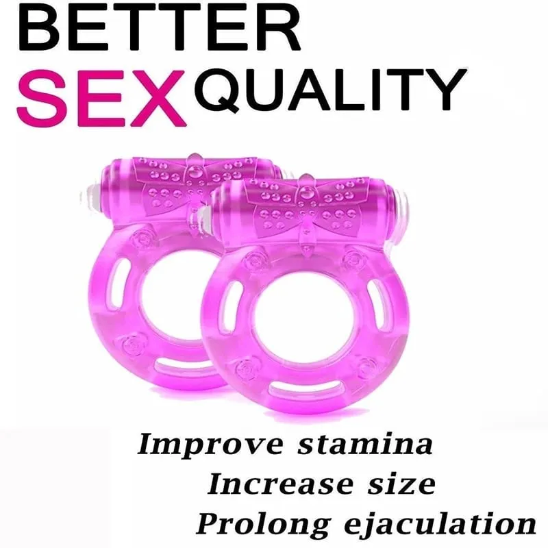 Penis Ring Vibrator Vibrating Cock Erect Rings Clitoral Stimulator Strong Penis Erection Enhance Sex Ability Sex Toys For Couple