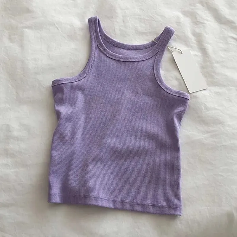 Débardeur court et Sexy pour femmes, Camisole d'été, noir et blanc, vêtements de Sport pour femmes, 2024