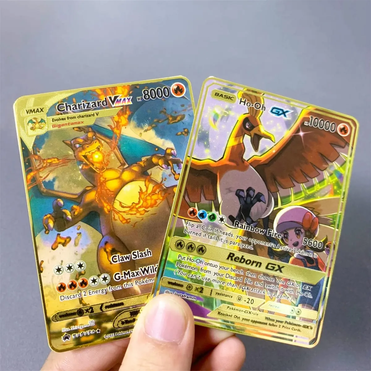 İngilizce Metal Pokemon Kartları DIY Arceus Mewtwo Charizard Pikachu Parlak Demir Pokémon GX Vmax EX Oyunu Çocuk Koleksiyonu Kart Oyuncak Hediye