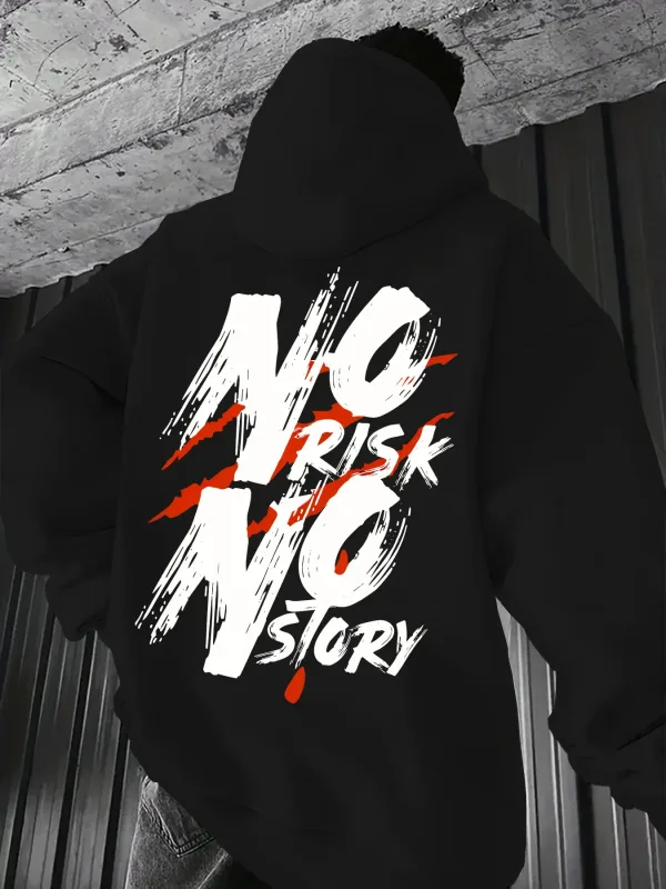 Men's and women's casual NO NO printed hooded kangaroo pocket hoodie perfect choice for autumn and winter seasons