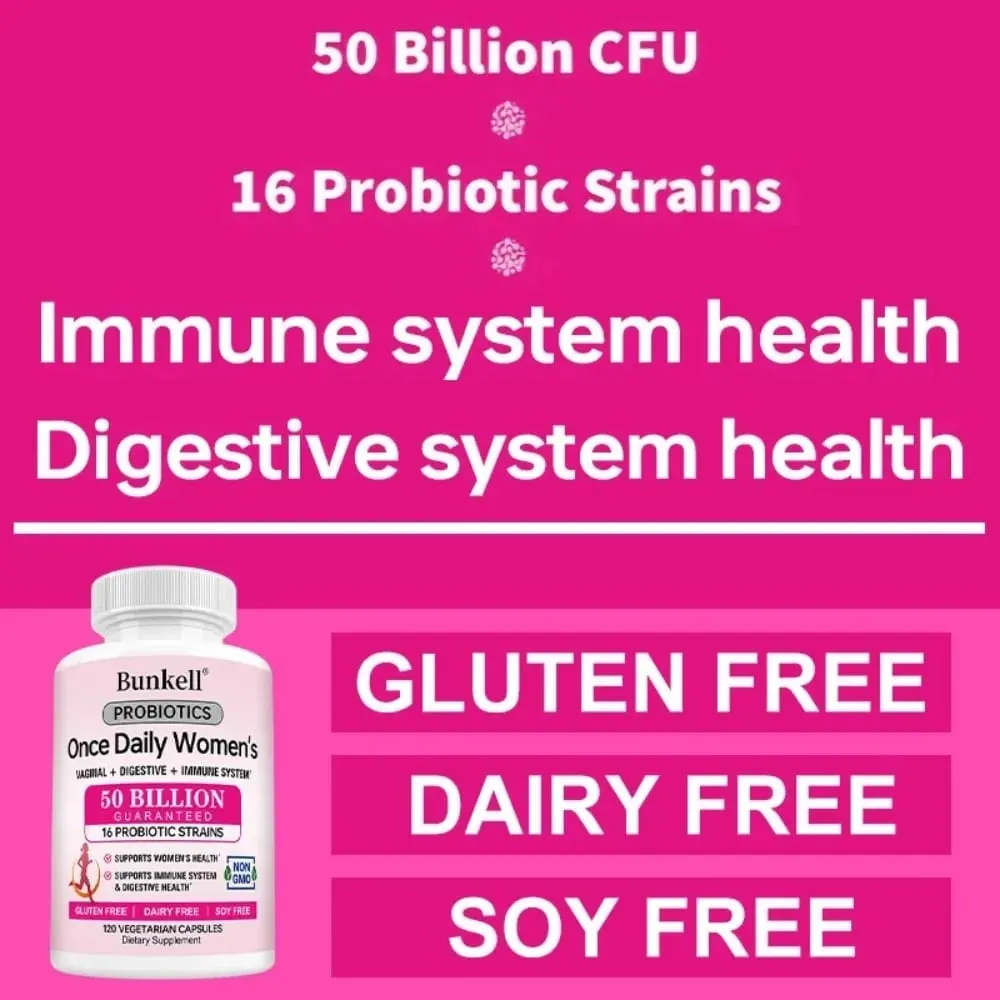 Once Daily Women's Probiotic Capsules - Supports The Intestinal Tract Urinary System Immune System Health & Overall Health
