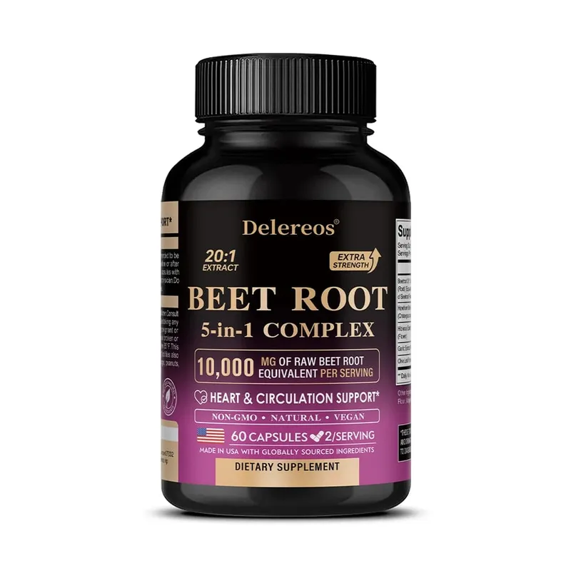 Organic Beetroot Extract Capsules 500mg Supports Blood Circulation & Heart Wellness Blood Flow Improves Immunity — image 10