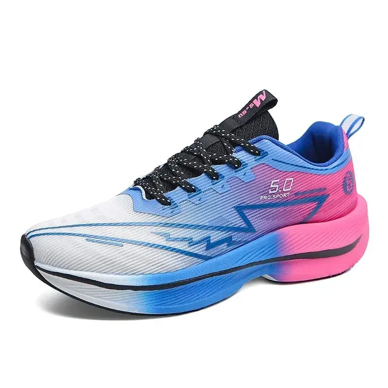 Brand Men's Carbon Plate Running Shoes Soft Cushion Shock Absorbing Sports Shoes Unisex Sneakers Light Anti-Slip Training Shoes