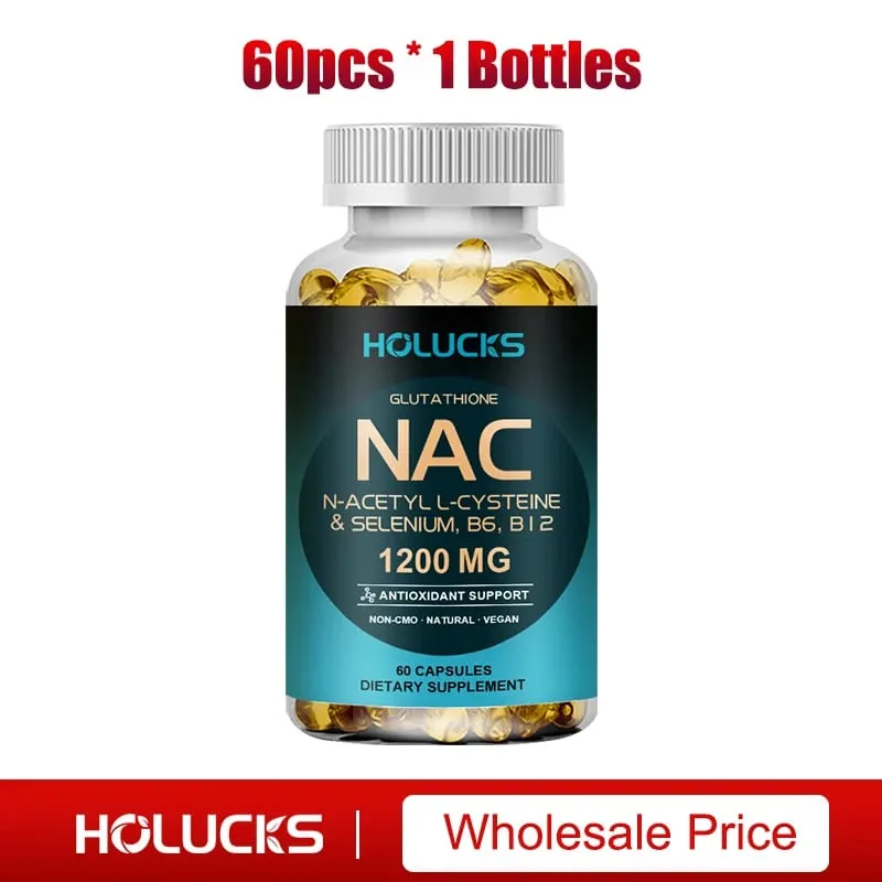 NAC Glutathione Food Supplement Detox & Antioxidant Anti-Aging for Liver Health Immune Support Skin Care Hair Nails