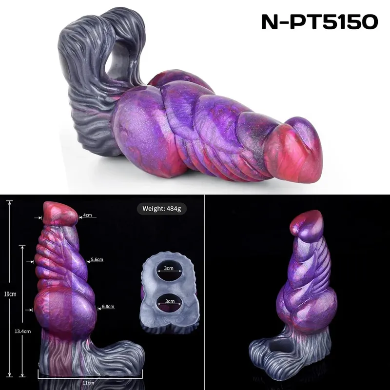 Multi-type Open-ended Fantasy Hollow Dildo Silicone Cock Sheath Male Penis Sleeve With Anti-drop Ring Adult Sex Toys 18+