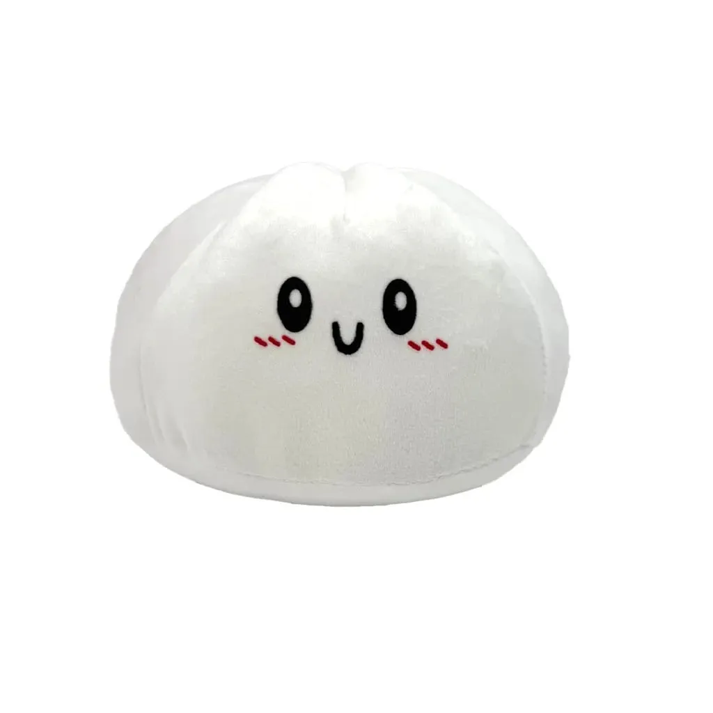 Kawaii Steamed Bun Plush Pillow 20×17cm Cute Smiling Baozi Stuffed Toy Soft Food Shape Cushion Home Decor Birthday Gift for Kids