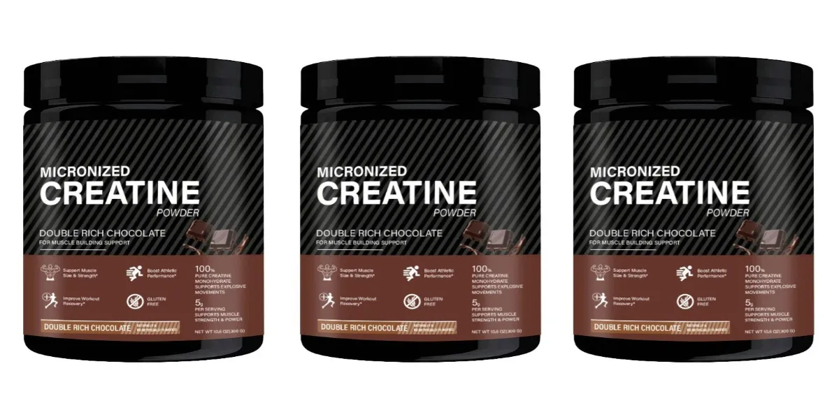 Micronized Creatine Monohydrate Powder 5g Supports Muscle Strength Workout Recovery & Training Performance Chocolate Flavor 300g