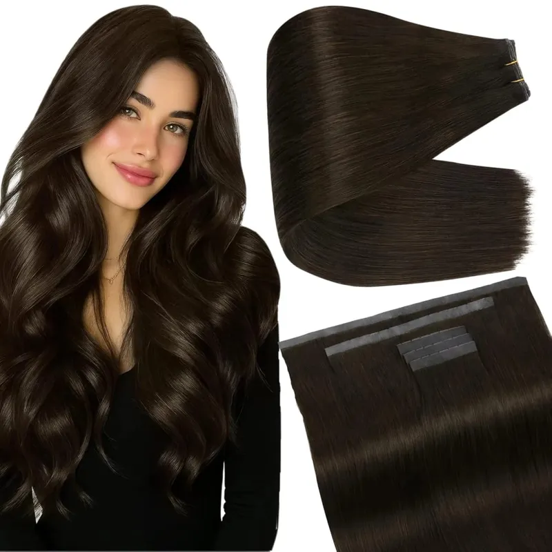 Full Shine Butterfly Weft Hair Extensions Pu Holes Weft Hair Extensions 100G 5Pcs Seamless Fit Full Head Add Length