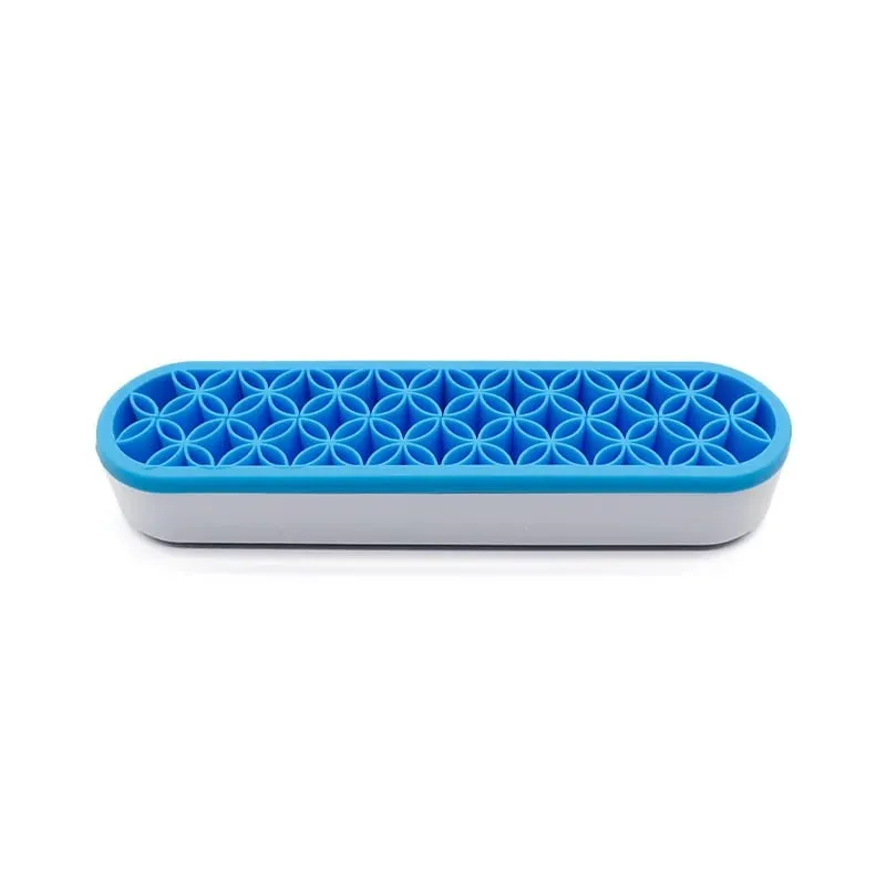 Silicone Makeup Brush Holder Stand Organizer Multifunctional Desktop Storage Rack Hole Design for Brushes Pens Pencils