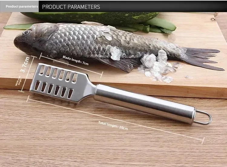 Fish Scale Remover Stainless Steel Anti-Splash Scraper with Ergonomic Non-Slip Grip Rust-Proof Kitchen Gadget for Fish Cleaning — image 8