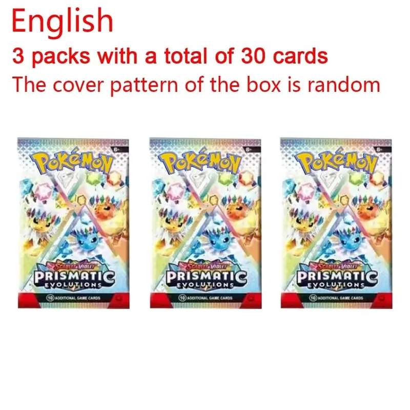 360Pcs/Box 10Cards/PACK English Pokémon Card Prismatic Evolutions English Booster Battle Transaction Card Gifts