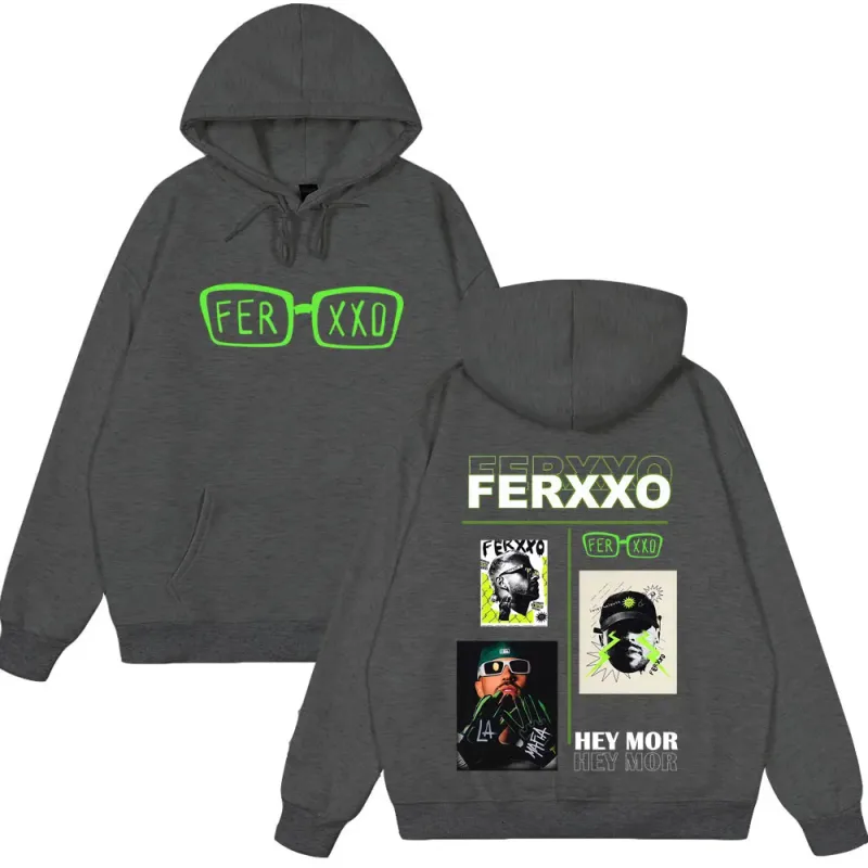 Rapper Feid Ferxxo Tour 2026 Print Hoodie Men Women Fashion Sweatshirts Casual Hip-hop Loose Long Sleeves Oversized Pullover