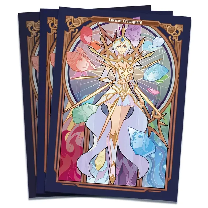 Anime Card Sleeves Ari Jnx LUXX Relia Fioora Emperor Sands Card Protectors Shield Outer Cover DTCG/OPCG/PTCG 66x92mm