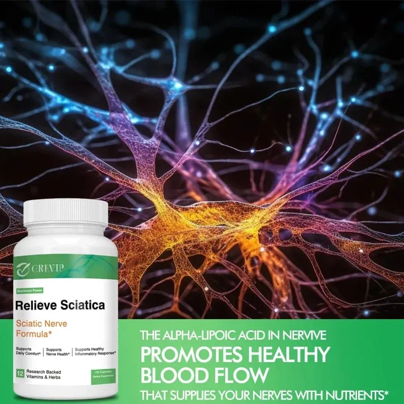 Sciatic Nerve Health Support - Helps Relieve Joint Pain Supports Daily Nervous System Bone & Nerve Health Balances Inflammation