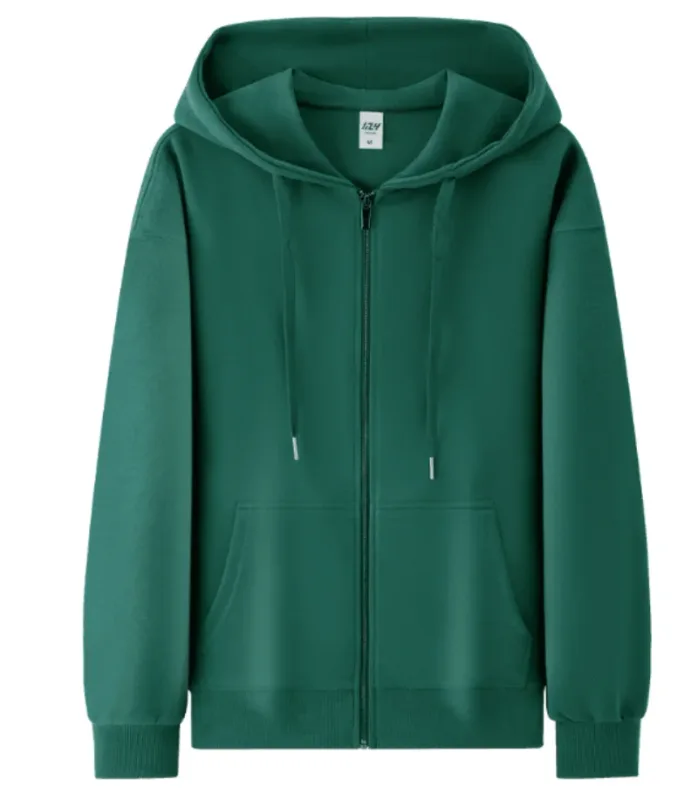 Cotton Fashion Loose Zipper Hoodie Customized Spring and Autumn Couple Coat Printed Logo Embroidered Work Clothes