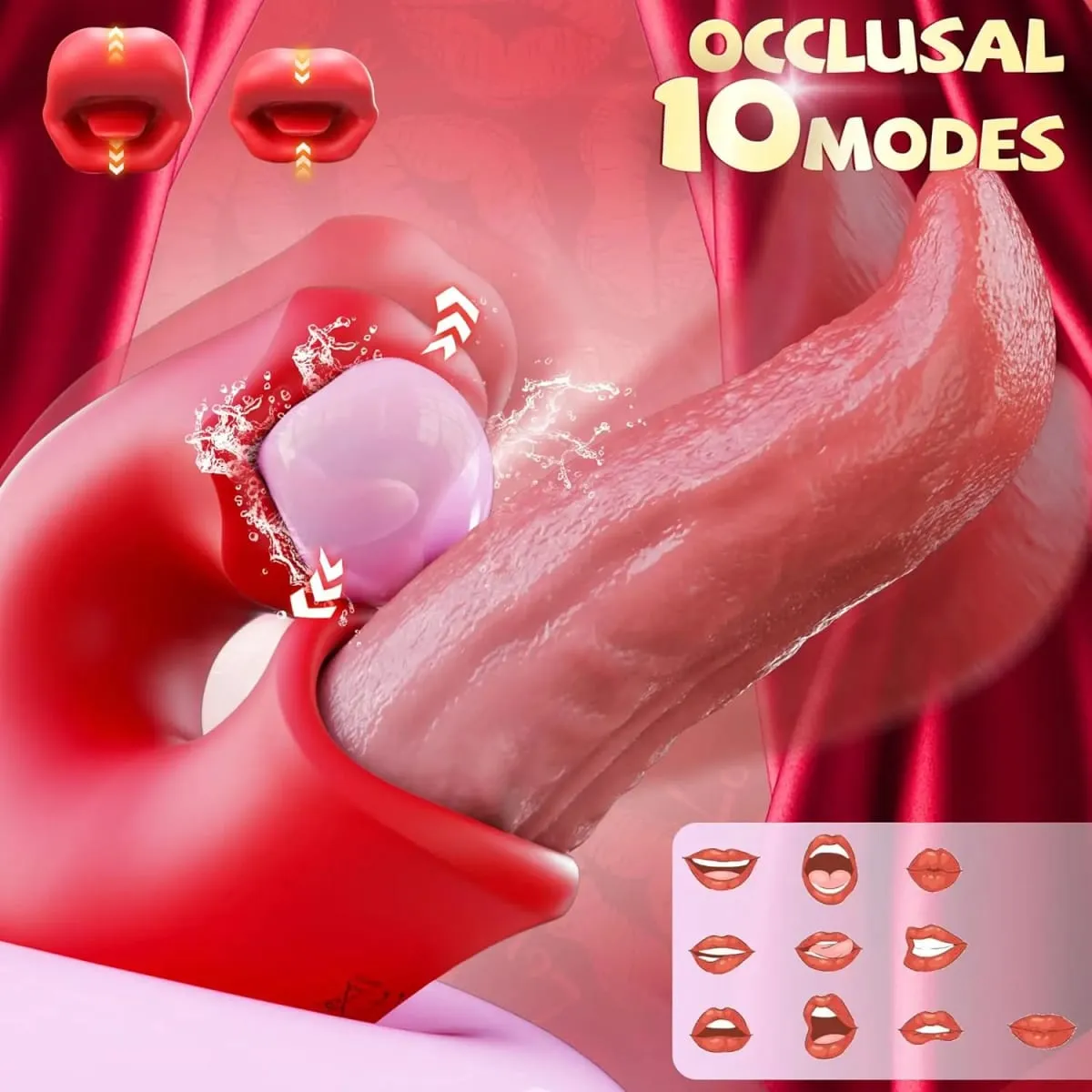Swinging Realistic Tongue Adult Sex Toys Vibrator for Women Couple Rose Dildo G Spot Female Vibrating Toy Mouth Clit Stimulator