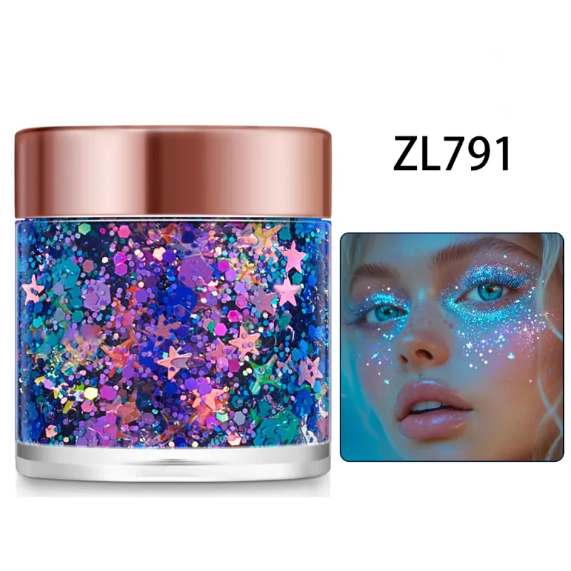 Chameleon Glitter Gel Sequins for Eye & Body Hair Makeup Bright Pearl Sequins Shimmer Face Shiny Decorations DIY Art & Parties