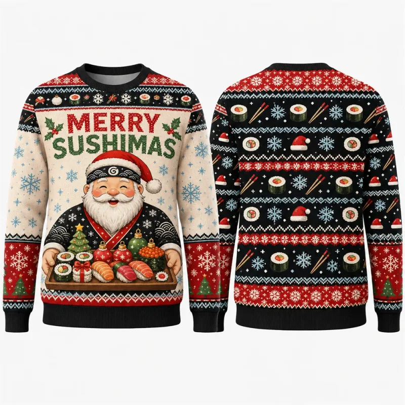 Yeehaw Holidays Santa Reindeer Sweatshirt 3D All Over Print Unisex Crew Neck Long Sleeve Western Ugly Christmas Party Xmas Shirt