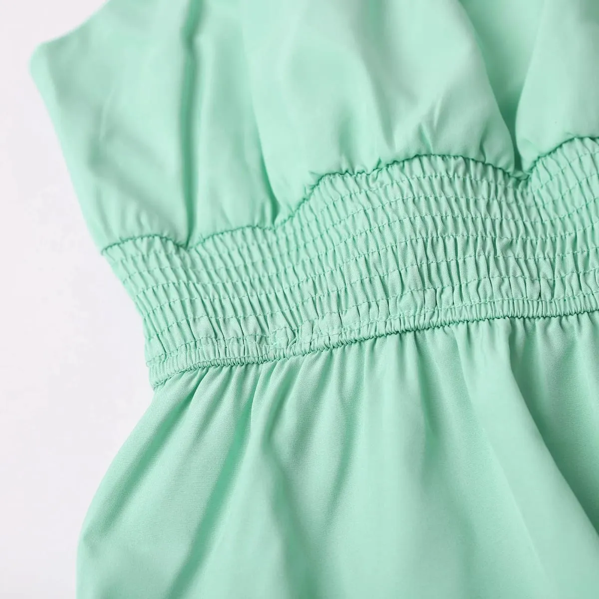 Women's Summer Chiffon Dress Elegant A-Line Double Layer Sexy Sling Dresses Summer Holiday Party Ball Gown Muer Solid Sundress