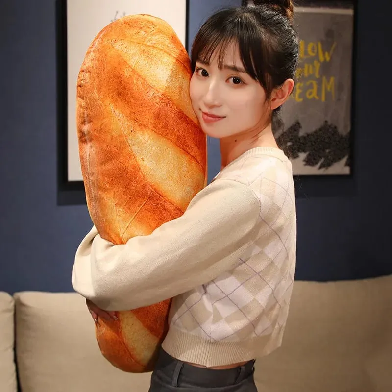 Hot Giant Bread Plush Long Pillow Toy Soft Funny Simulation Food Toy Creative Cushion Birthday Present Christmas Gift Decoration