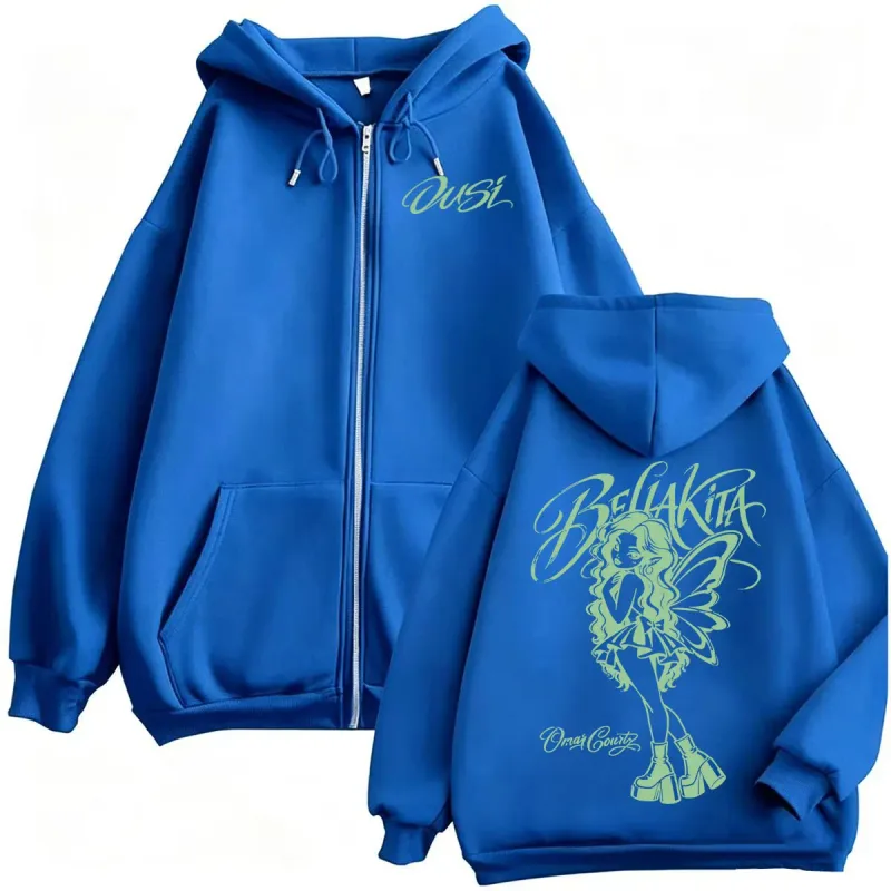 Rapper Omar Courtz Por Si Manana No Estoy Album Tour Zip Up Hoodies Men Women Harajuku Gothic Aesthetics Sweatshirt Jacket Coats