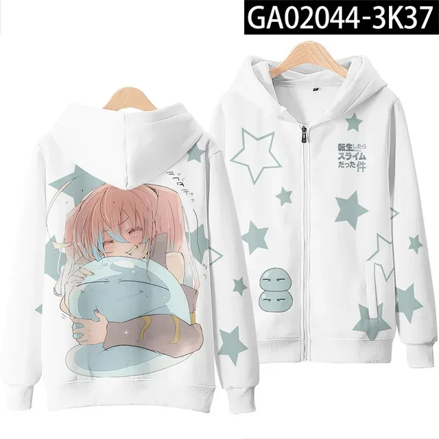 Anime Rimuru Tempest 3D Print Hoodies Men Women Long Sleeve Sweatshirt Harajuku Streetwear Coat Cosplay Costume