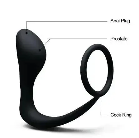 Silica Gel Lock Ring Penis Ring Prostate Massager Adult Sex Toys for Men Back Court Beads Male Butt Plug Couple Sharing Cock
