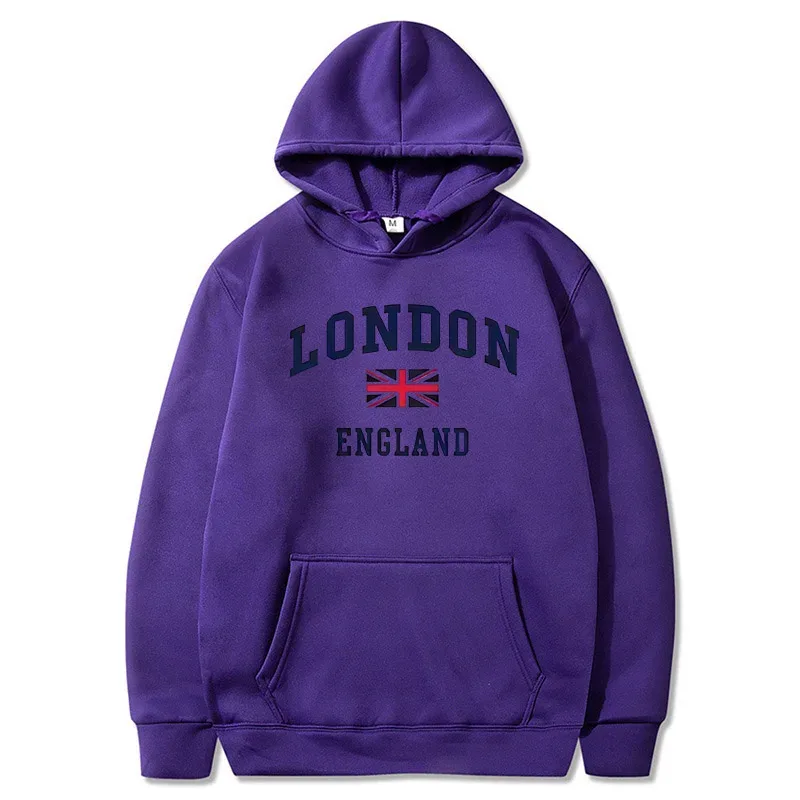 London Inggris Hoodie Pria Berkerudung Kaus Musim Dingin Musim Gugur Bulu Olahraga Luar Ruangan Kasual Pullover Pria Wanita Pakaian Hoodie