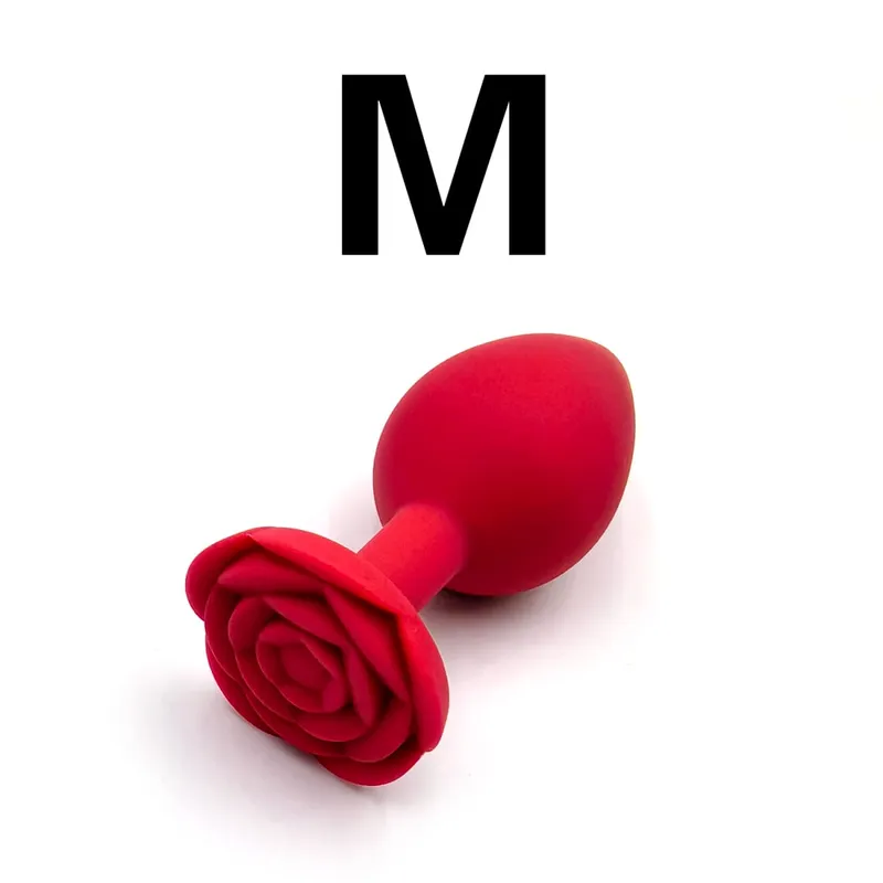 Soft Silicone Rose Flower Anal Plug Beginner To Expert 3 Sizes Butt Plug Anus Trainer Dildos Adule Sex Toys For Couple Women Men