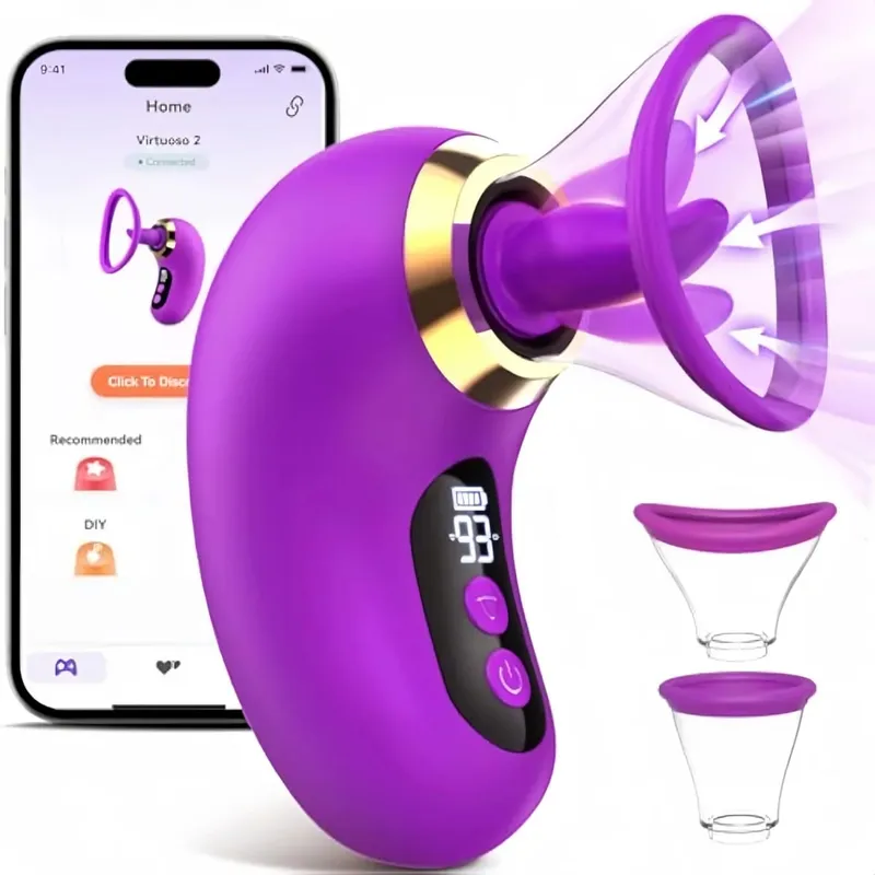 5IN1 Klitoris Sauger Vibrator Zunge Lecken Nippel Vagina Massager APP Control Clit Stimulator LCD Display Sex Spielzeug für Frauen