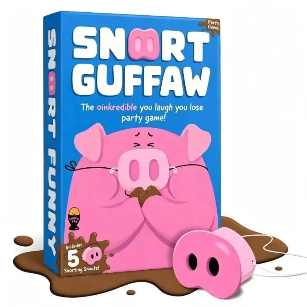 The New SNORT GUFFAW Party Game Smiling Means You Lose.