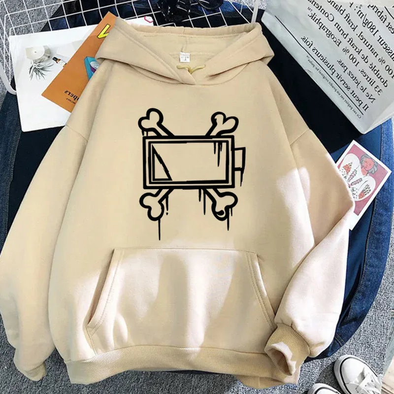 Cool Game Murder Cosplay Hoodie Drones Uzi Doorman Costume Unisex Bone Print Sweatshirt Casual Long Sleeve Hoodies Clothes
