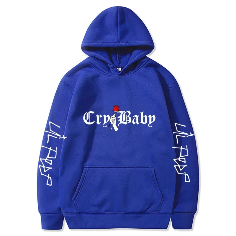 Men's Lil Peep Hoodie – Emo Rap Fan Pullover with "Lil Peep" Sleeve Text – Cozy Unisex Streetwear for Concerts casual Wear