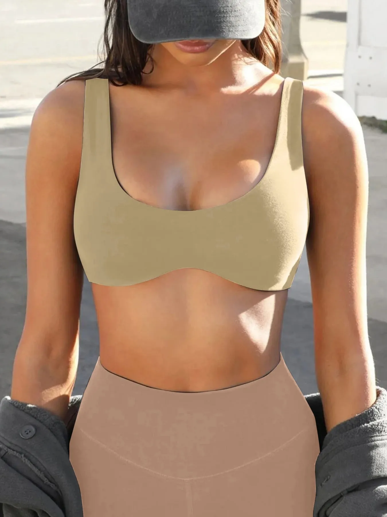 Naked double-sided brushed yoga clothes tight fitting sports underwear women's training running quick drying fitness yoga b